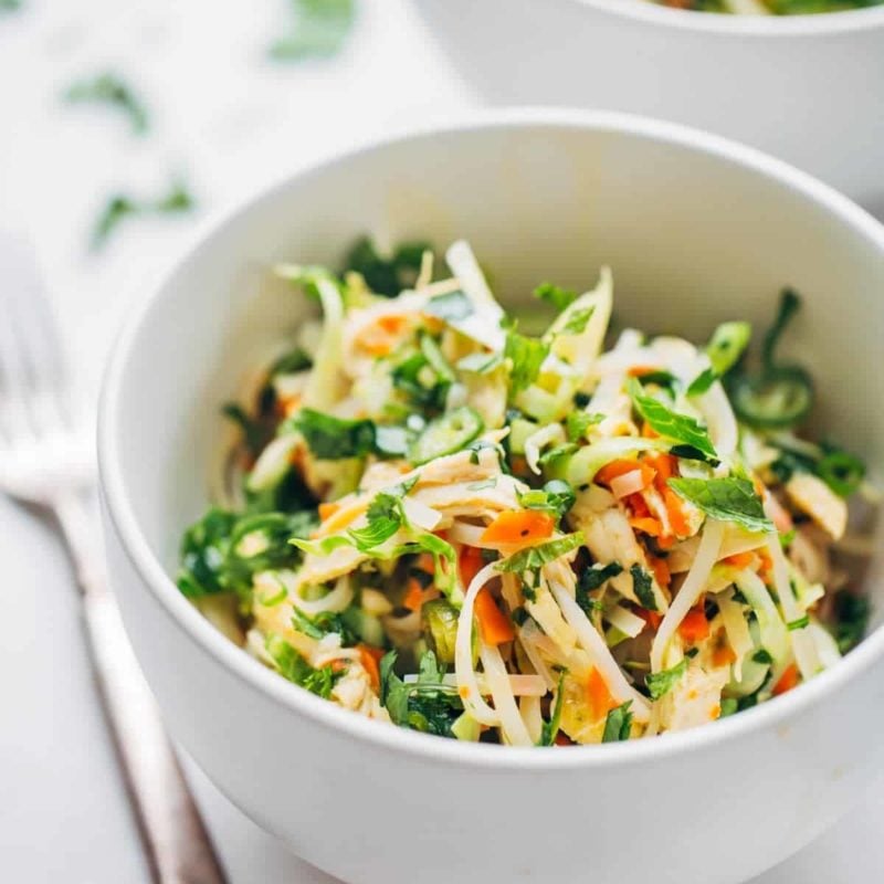 Vietnamese Chicken Salad with Rice Noodles