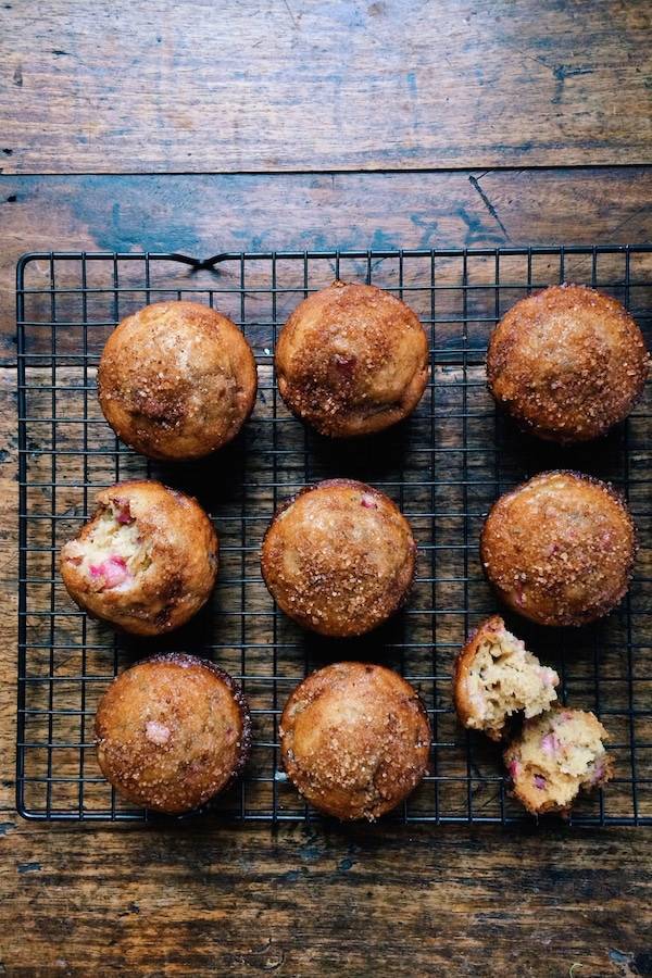 Muffins on a drying rack.
