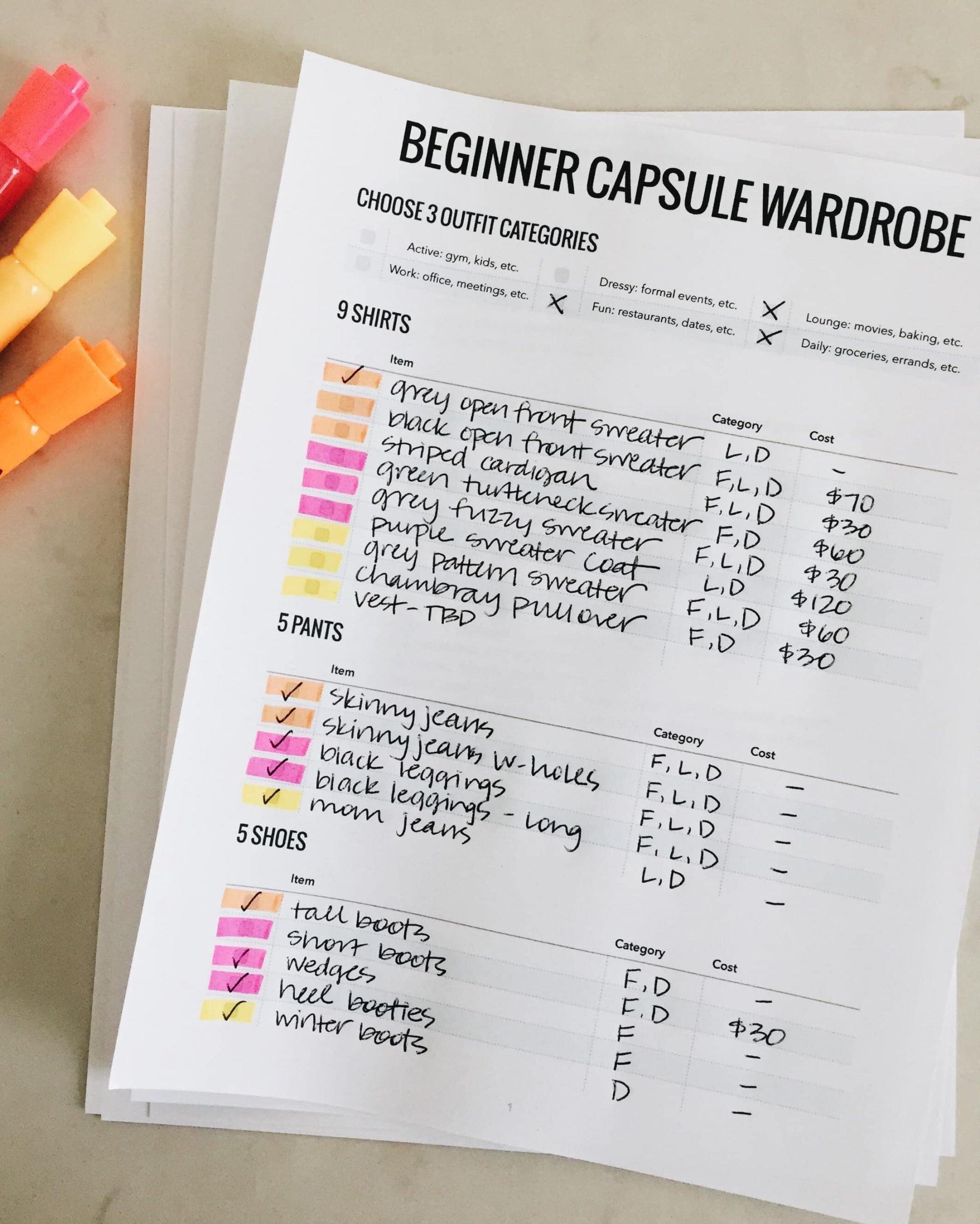 How to start a capsule wardrobe without going crazy. Perfect for beginners - with free printable guides to help you get started! | pinchofyum.com