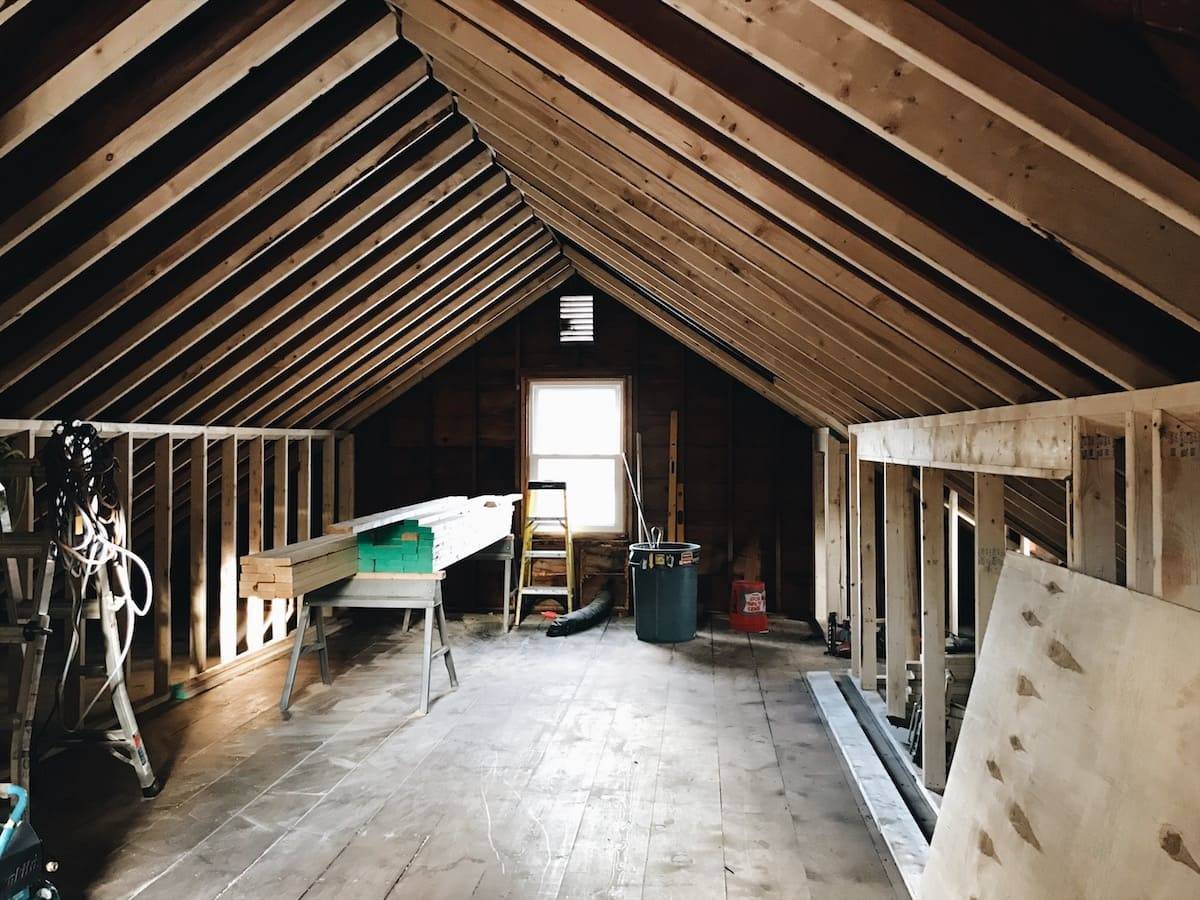 Modernizing attic with a remodel.