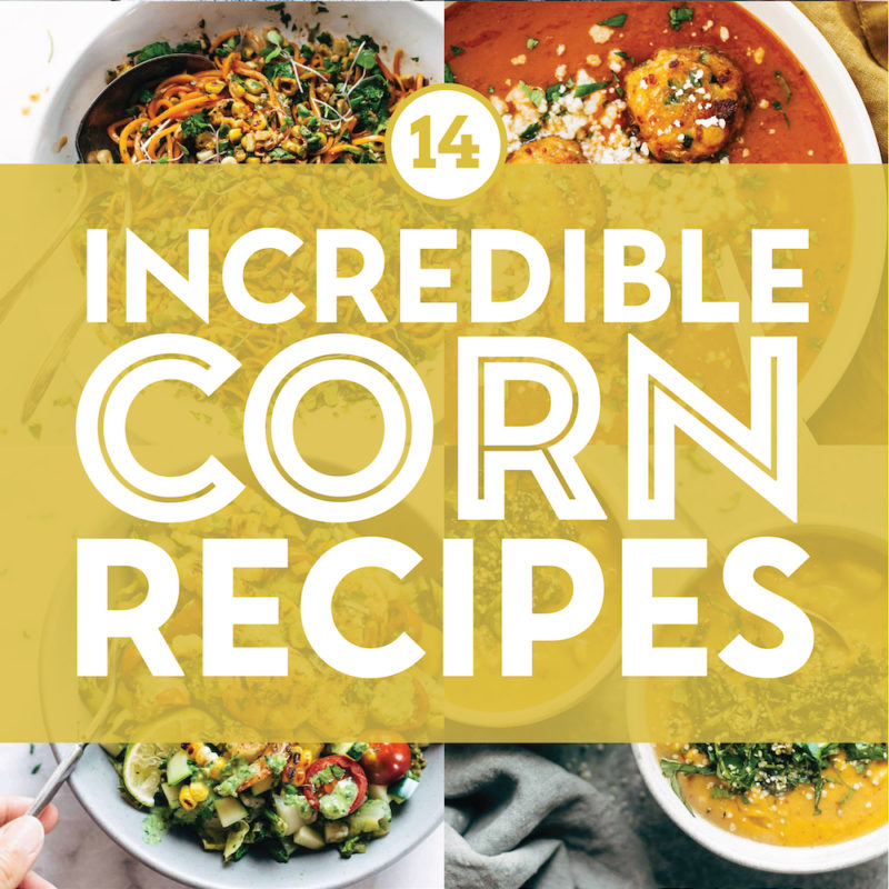 Collage of corn recipes