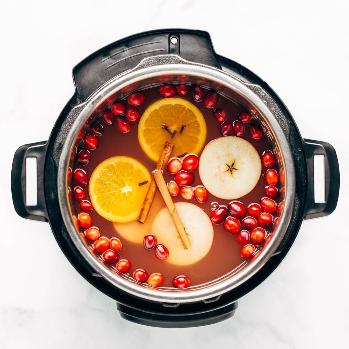 Hot cider in the Instant Pot.