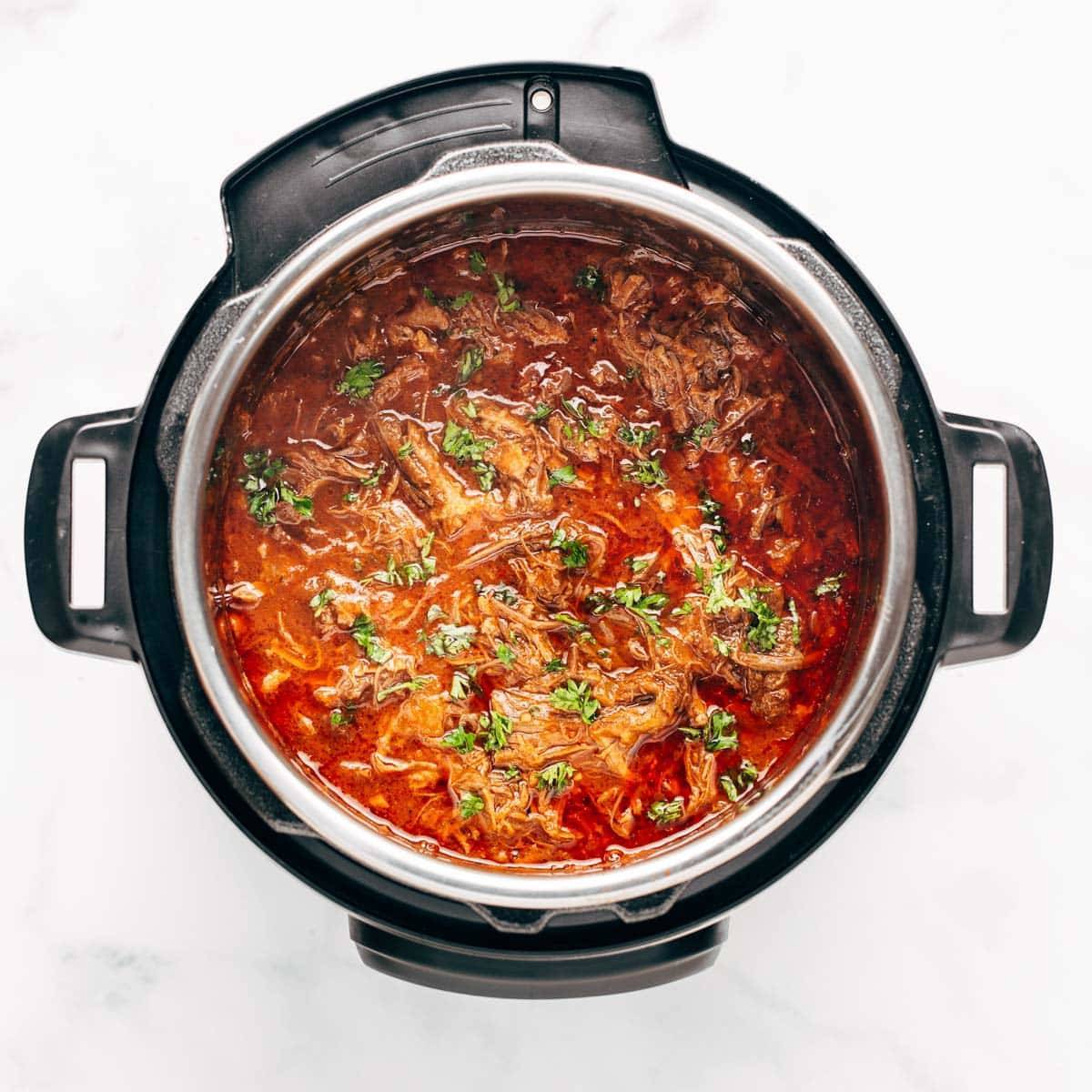 Beef ragu in the Instant Pot.