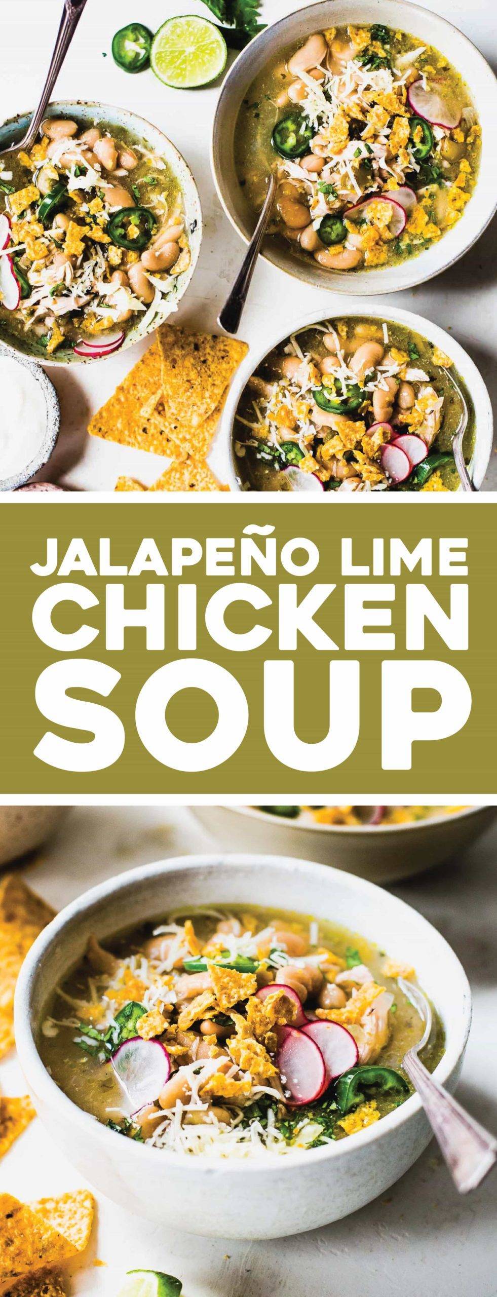 Jalapeño Lime Chicken Soup Recipe Pinch of Yum