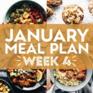 Collage of images for meal plan week 4