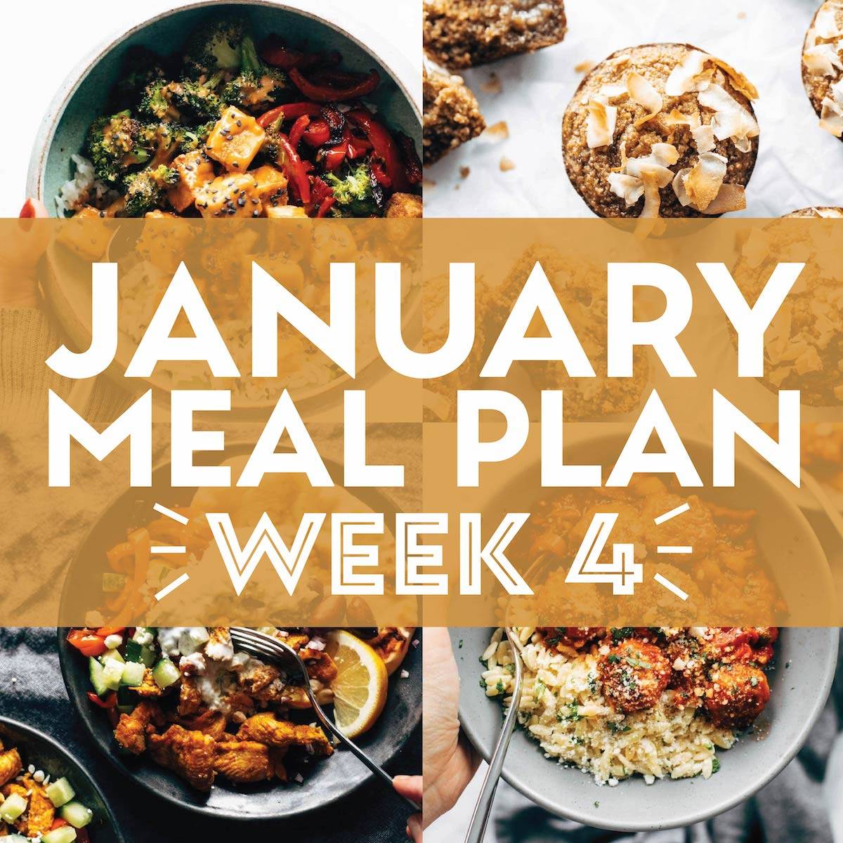 Image collage about meal plan week 4