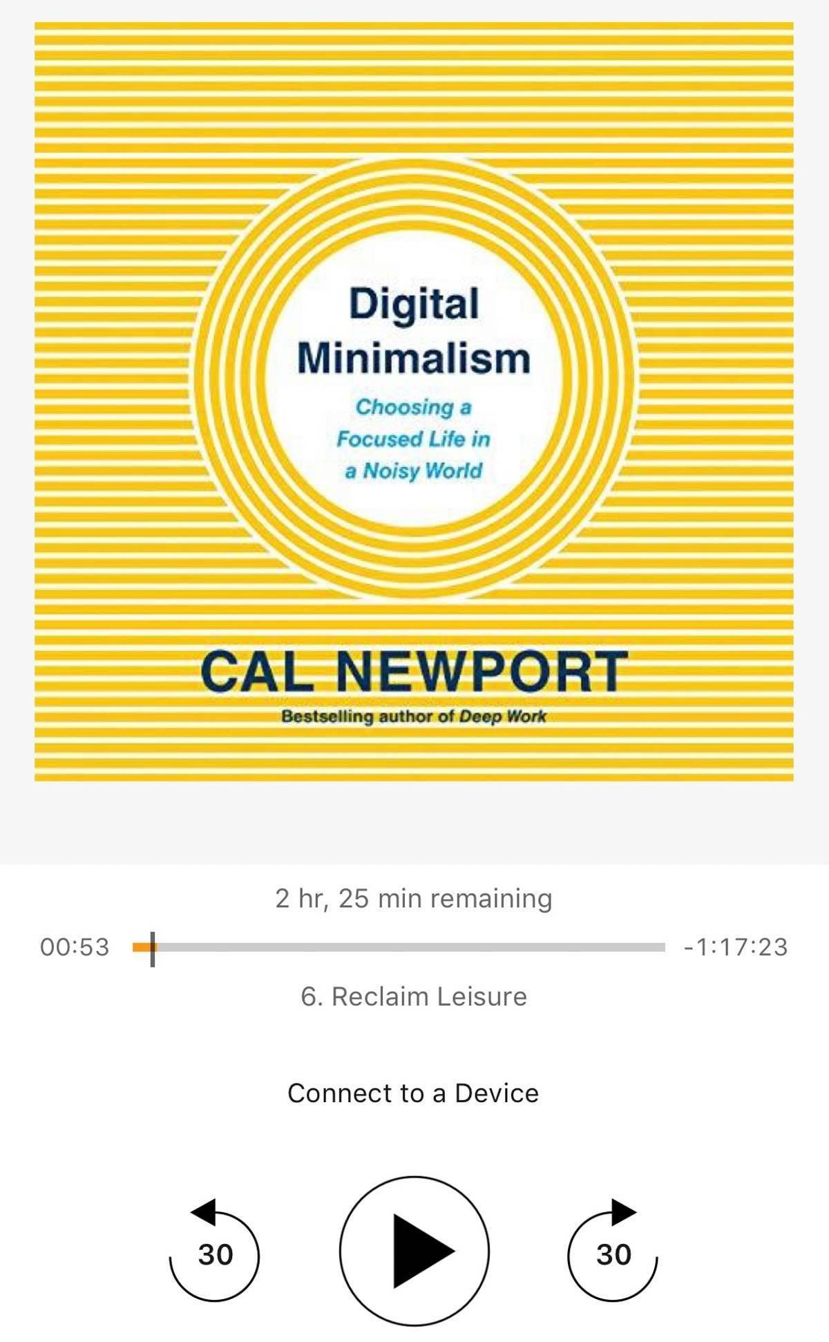 Digital Minimalism audiobook.
