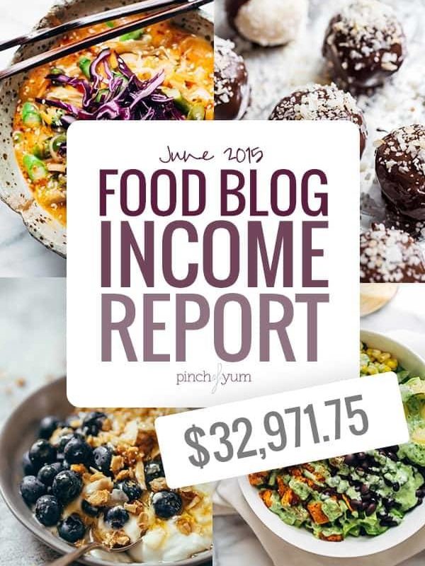 June food blog income report collage.