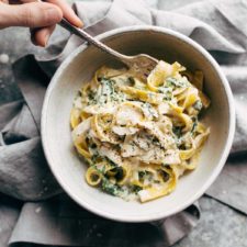 5 Ingredient Creamy Kale Pasta Bowls-image