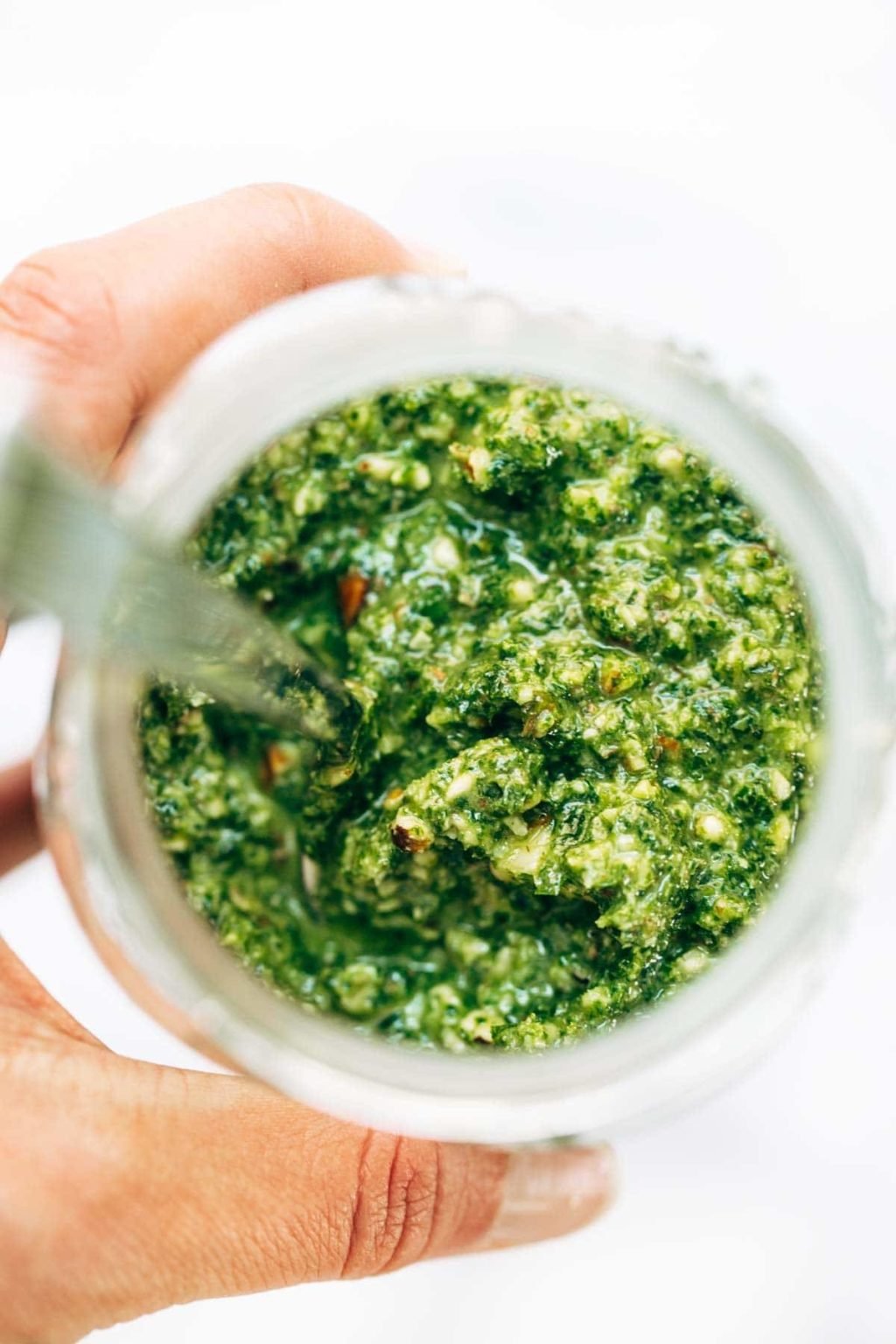 5 Ingredient Creamy Cauliflower Soup with Kale Pesto Recipe Pinch of Yum