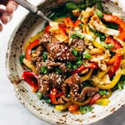 A picture of Korean BBQ Steak Bowls with Spicy Sesame Dressing