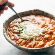 A picture of Roasted Garlic and White Bean Lasagna Soup