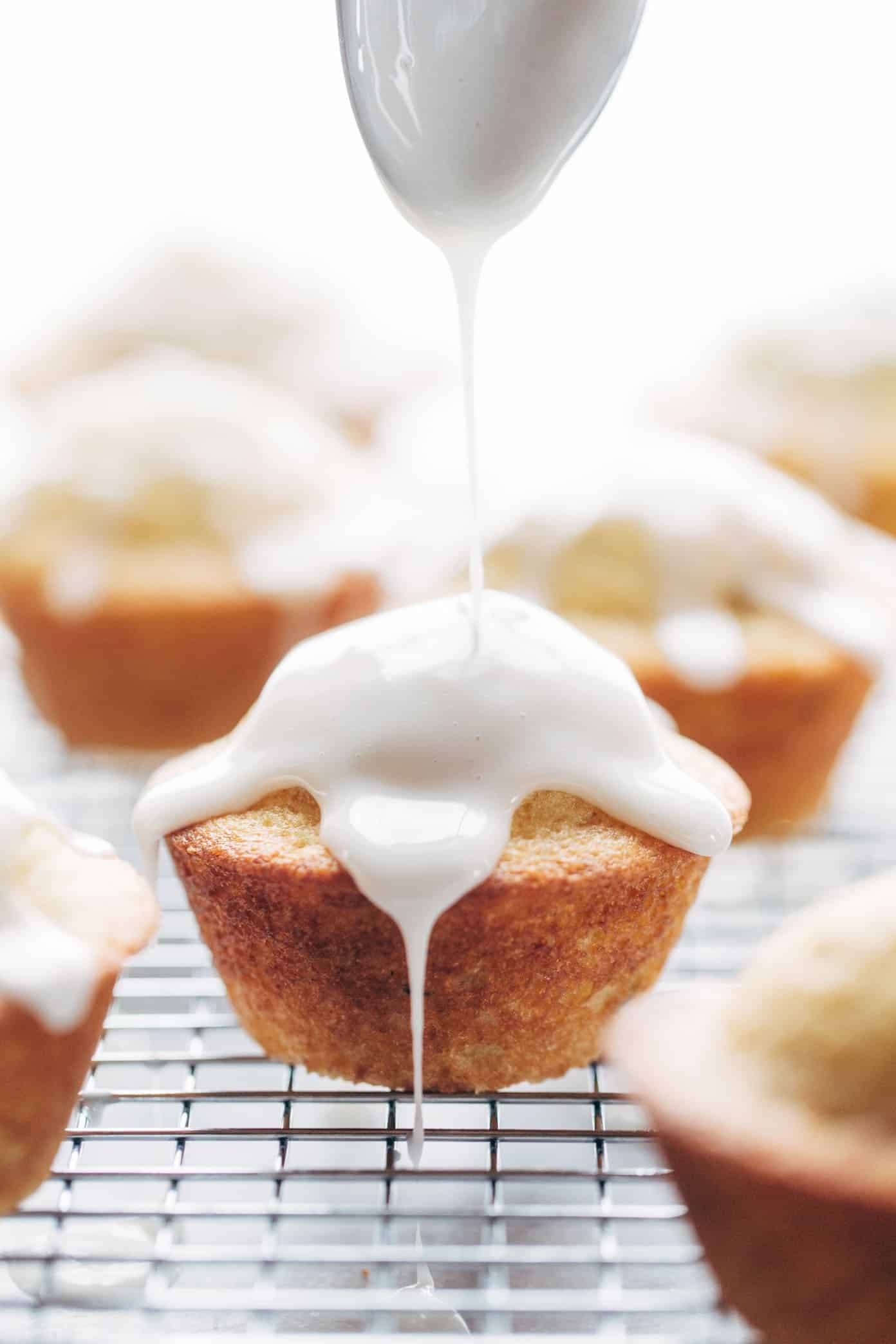 Lemon Lavender Muffins with drizzle