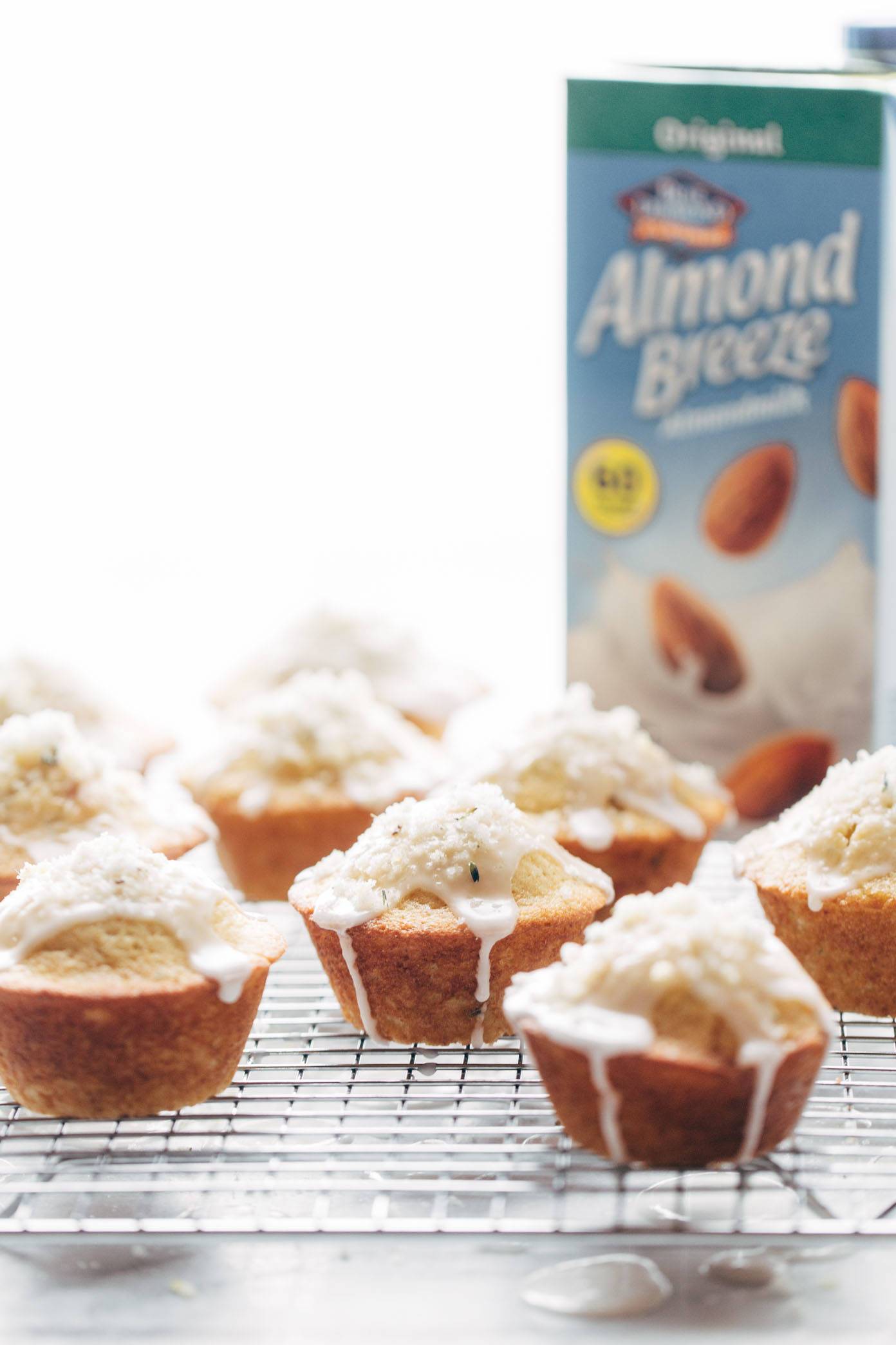 Lemon Lavender Muffins with almond breeze almond milk