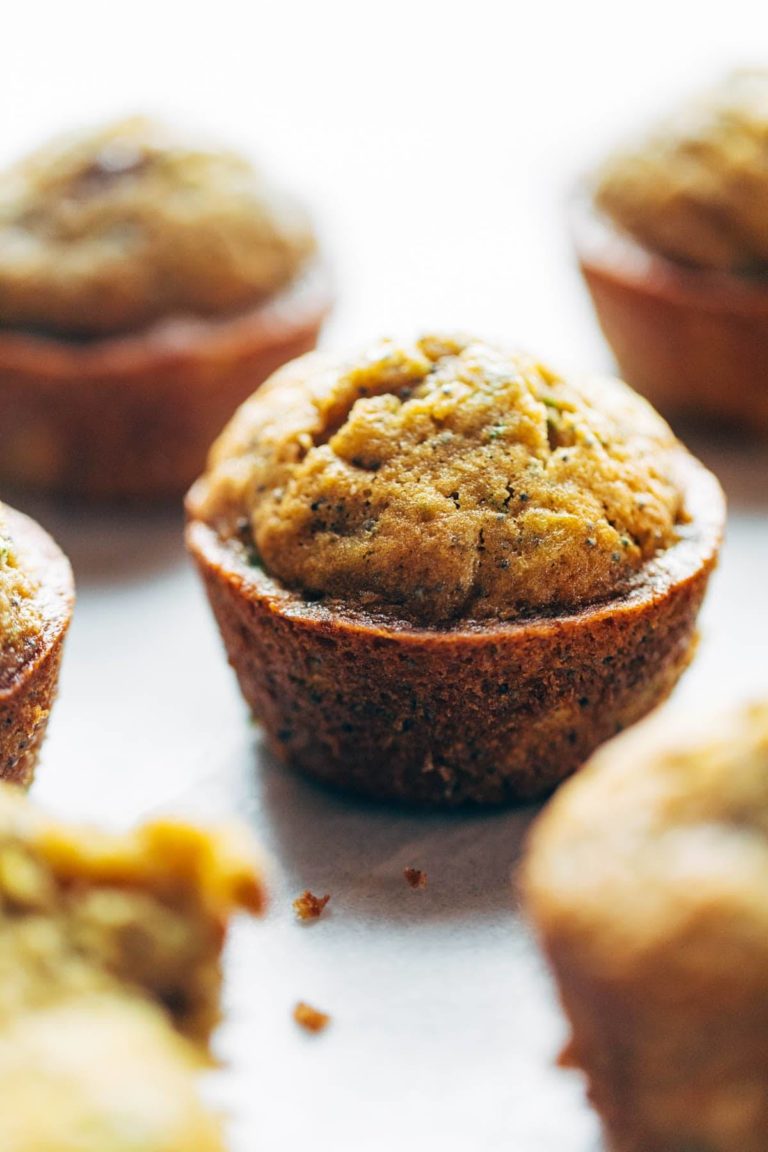 Lemon Poppyseed Zucchini Muffins Recipe Pinch of Yum