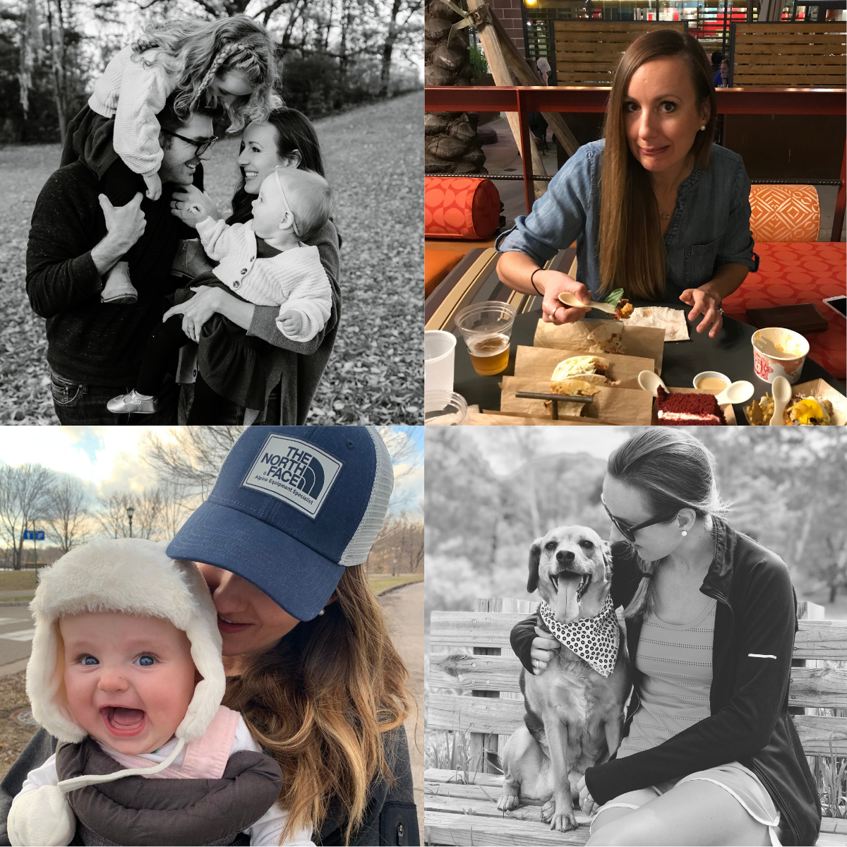 Collage of Lindsay and family
