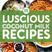 Collage of recipes that use coconut milk