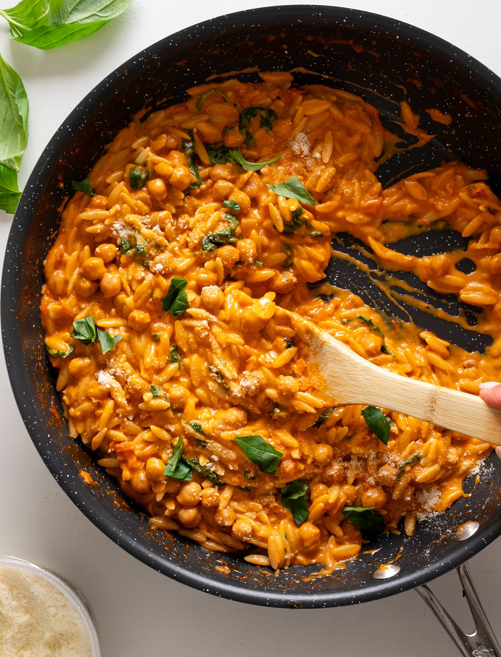 Marry Me Chickpeas and Orzo
