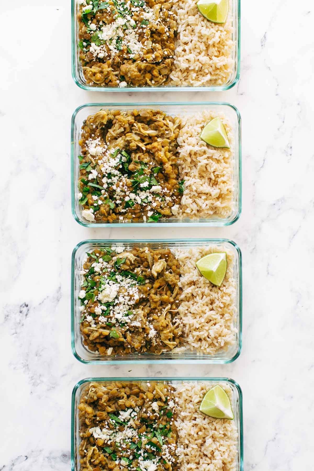 Chili Lime Chicken and Rice Meal Prep Bowls