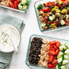 Mediterranean Salad Meal Prep - GROWING WITH GERTIE