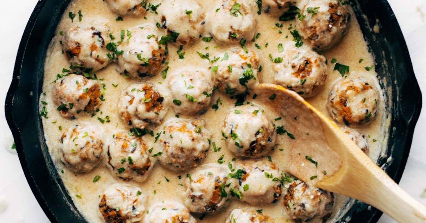 Vegetarian Swedish Meatballs Recipe Pinch Of Yum