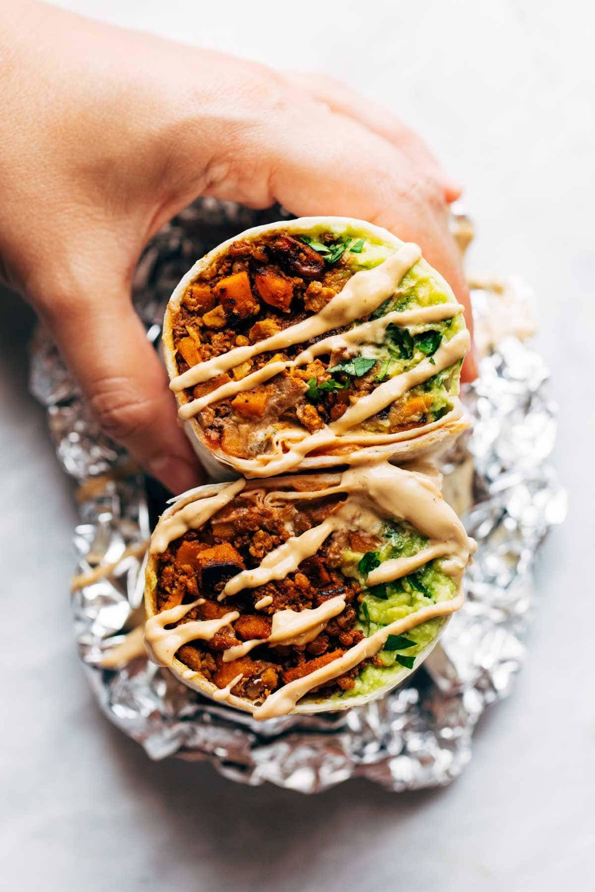 Vegan Mega-Burritos Recipe - Pinch of Yum