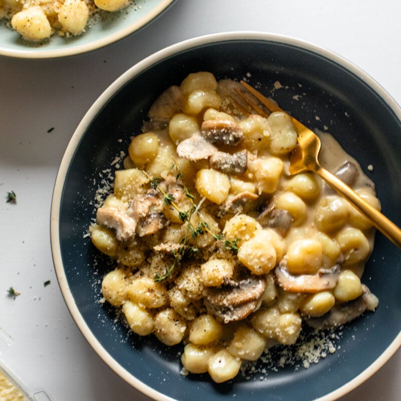 A picture of Gnocchi with Creamy Mushroom Sauce