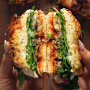 A picture of Roasted Mushroom Sandwich with Horseradish Aioli