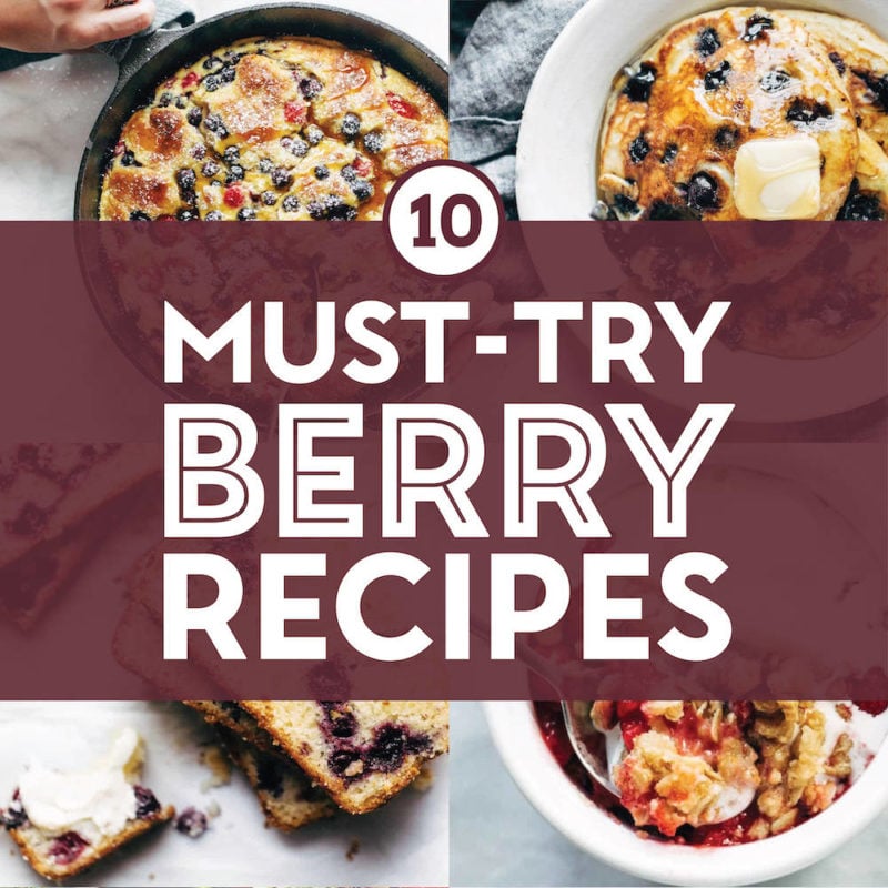 Berry recipes in a collage.