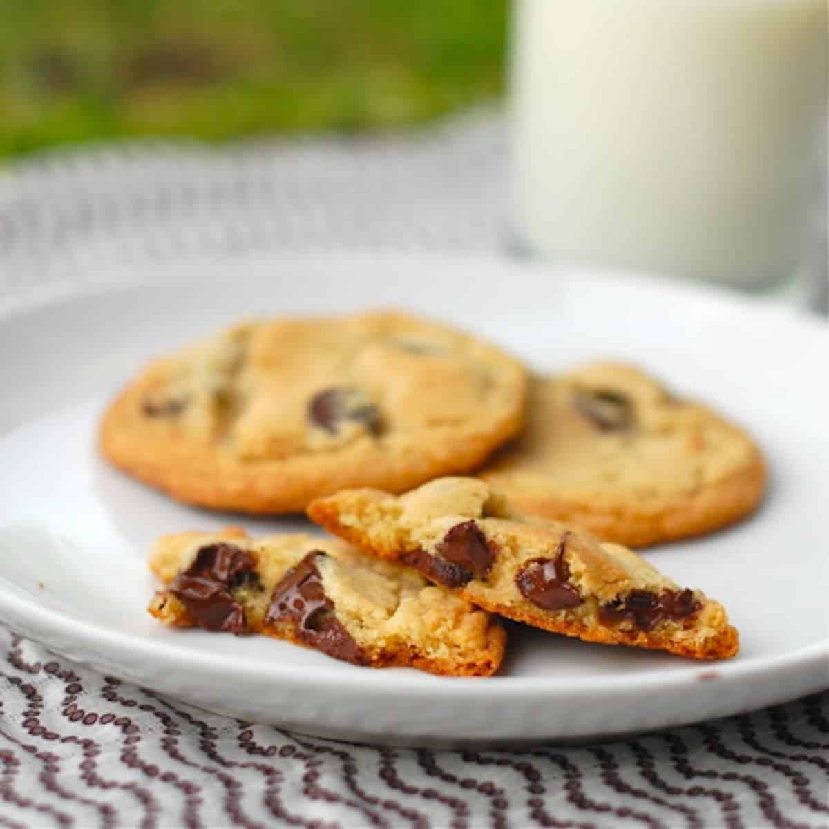New York Times Chocolate Chip Cookies on a plate.