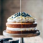 A picture of Blueberry Orange Brunch Cake with Agave and Pistachios