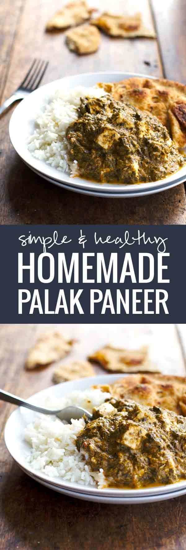 Homemade Healthy Palak Paneer Recipe - Pinch of Yum