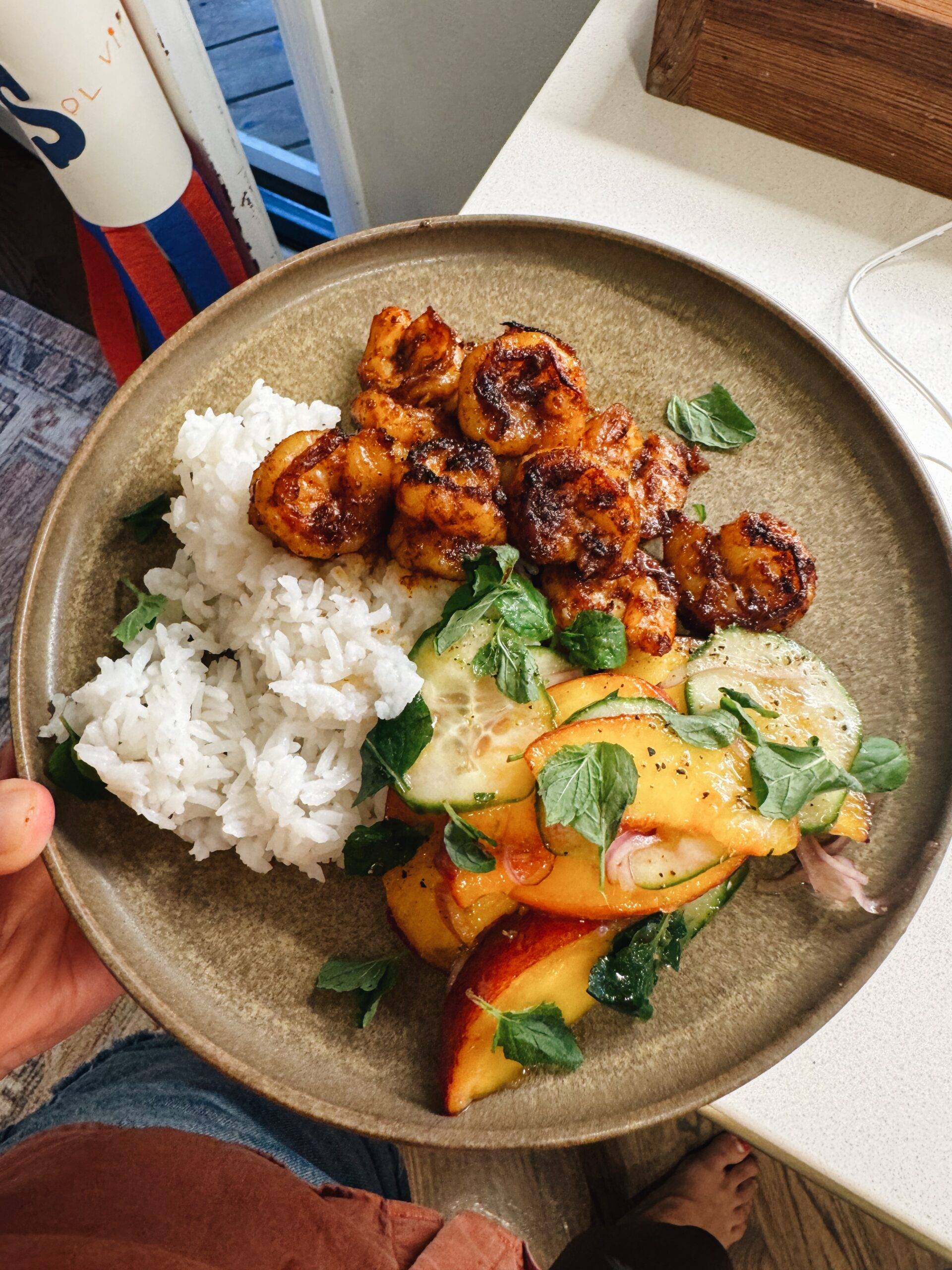 Gorgeous Peach Salad Recipe - Pinch of Yum