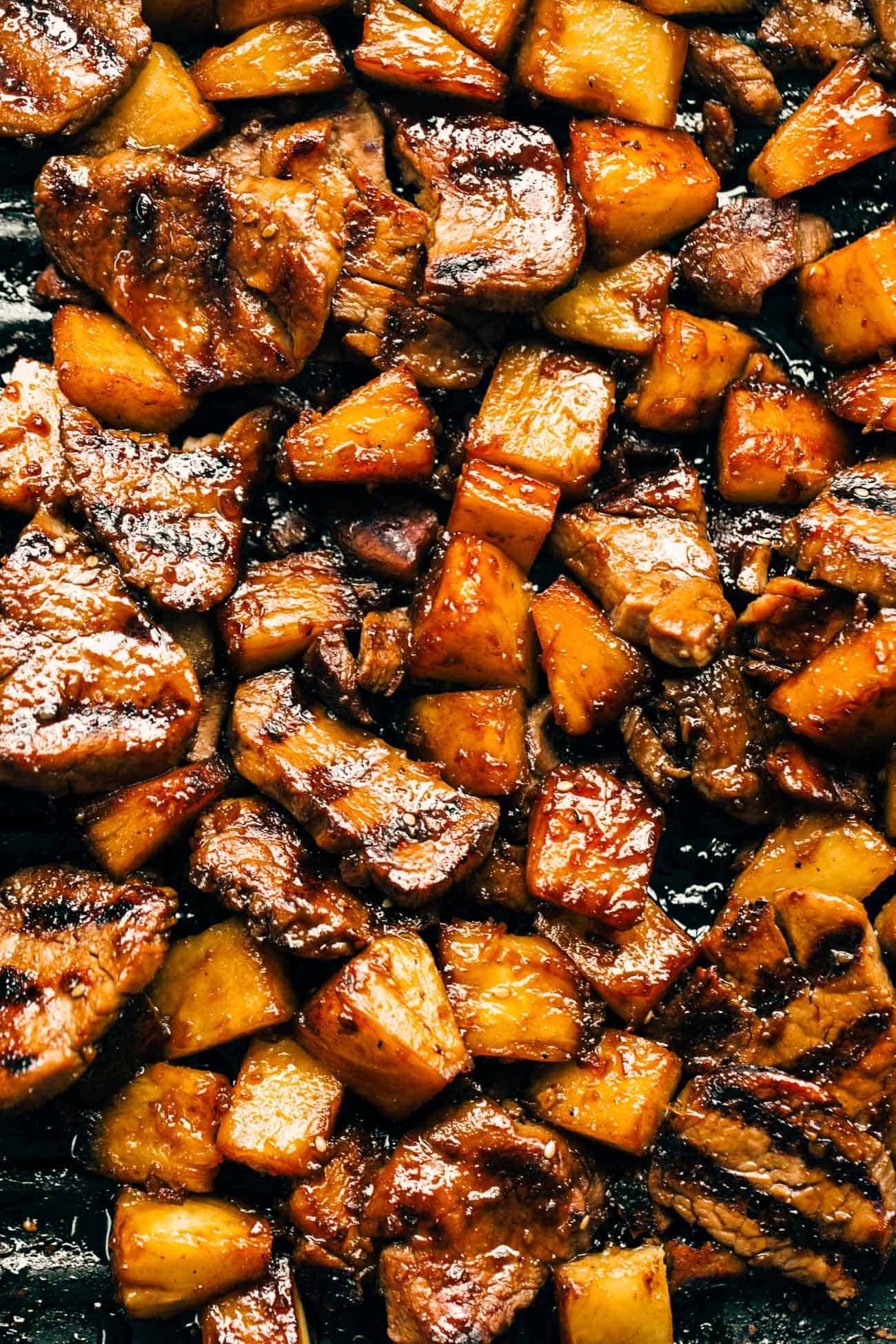 Pineapple Pork with Coconut Rice Recipe - Detoxil