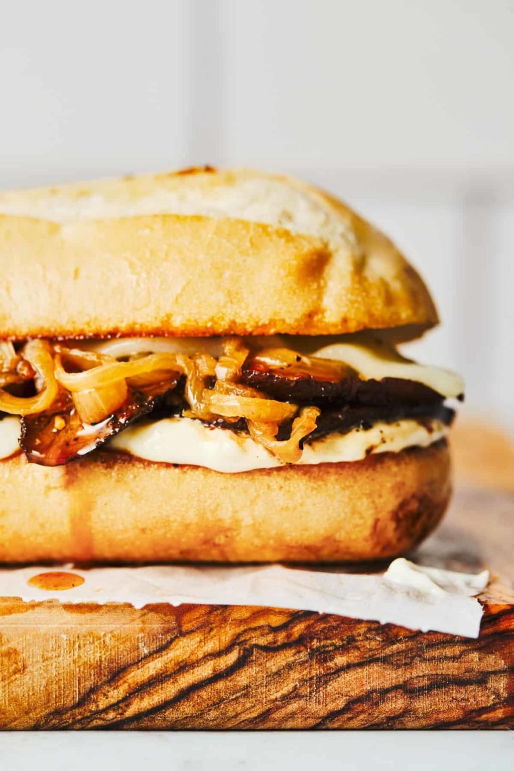 Portobello French Dip with Horseradish Aioli Recipe Pinch of Yum