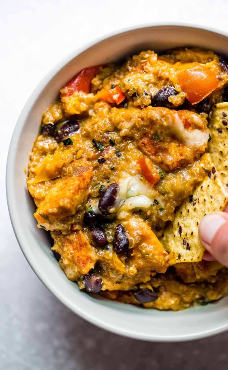 Easy Mexican Chicken Quinoa Casserole Recipe - Pinch of Yum