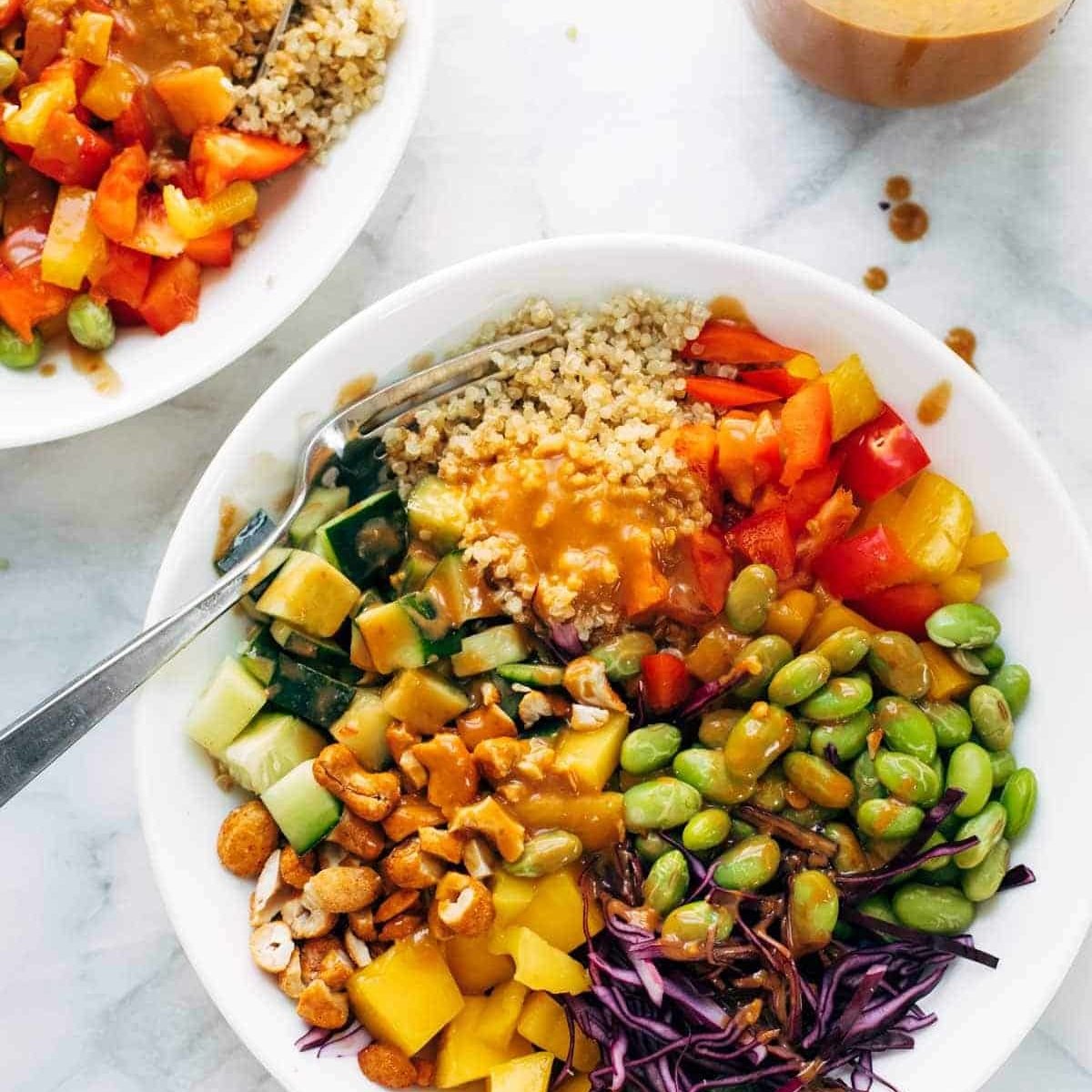 Cilantro Lime Chicken and Lentil Rice Bowls Recipe Pinch of Yum