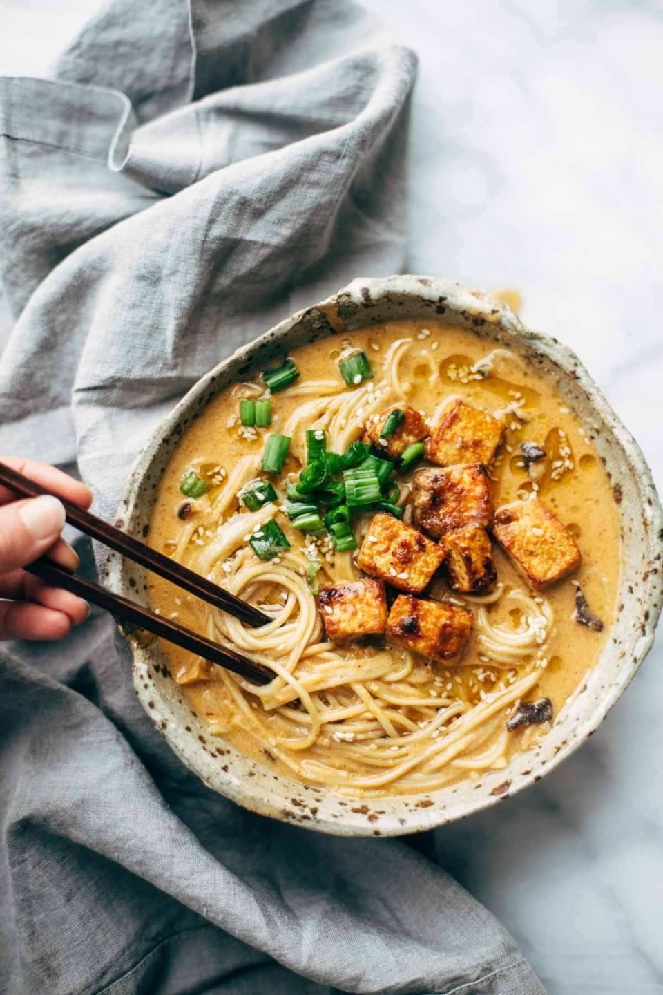 Homemade Spicy Ramen with Tofu Recipe - Pinch of Yum