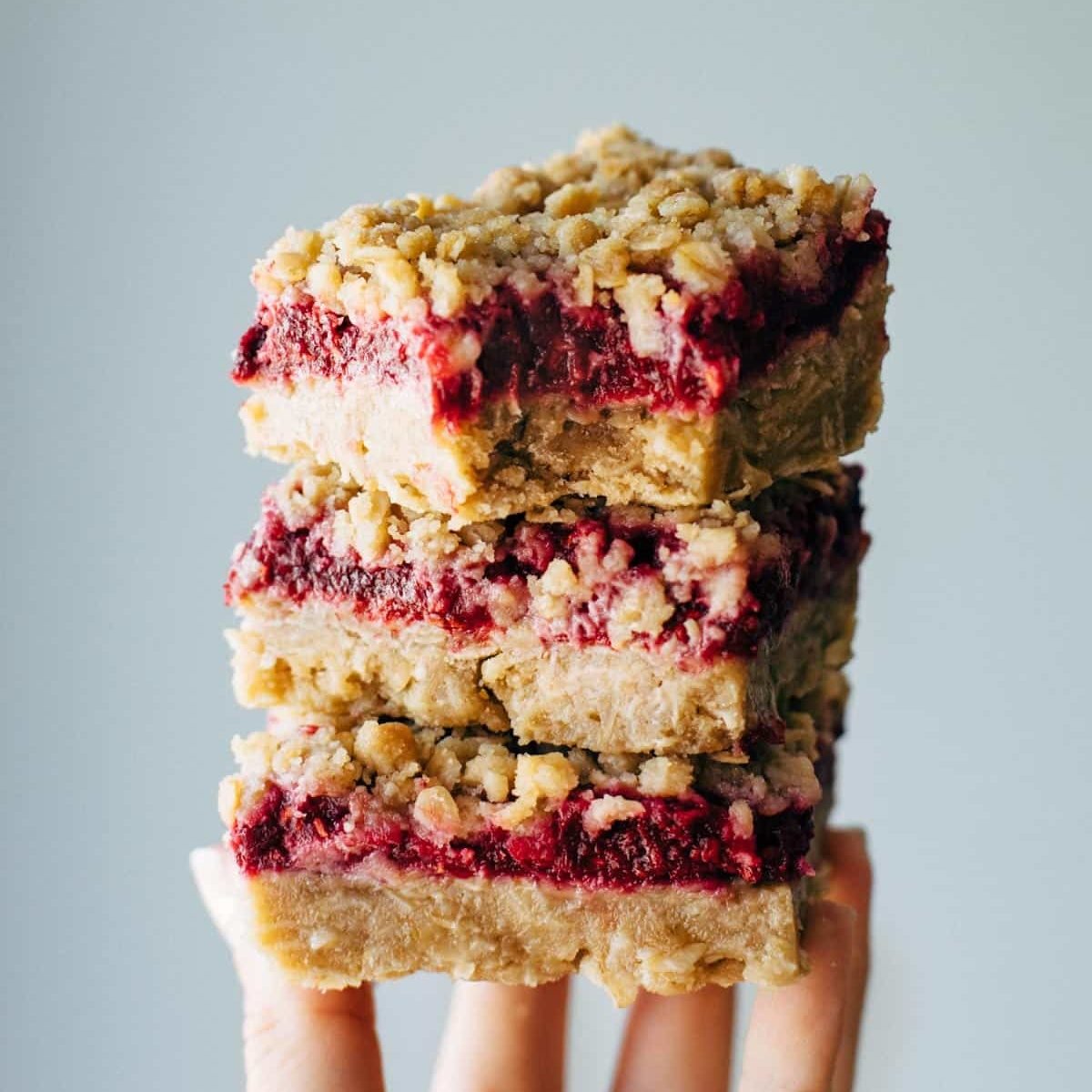 Raspberry Crumble Bars Recipe Pinch of Yum