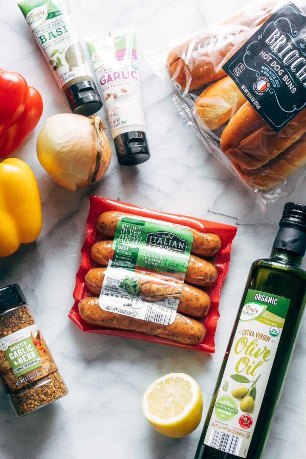 Grilled Sausage and Peppers with Garlic Aioli Recipe Pinch of Yum