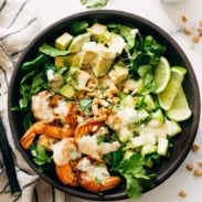 Shrimp and Avocado Salad with Miso Dressing