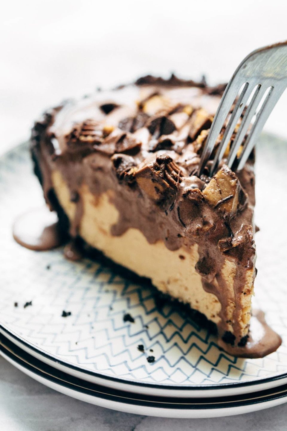Mocha Peanut Butter Pie Recipe Pinch of Yum