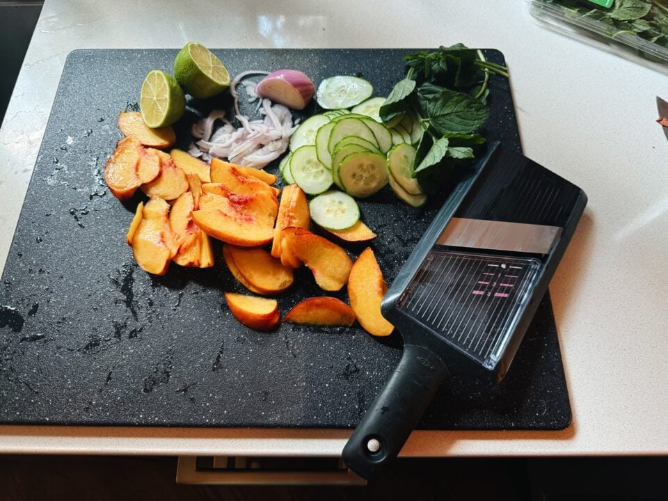 Gorgeous Peach Salad Recipe - Pinch of Yum