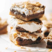 Smores bars in a stack.