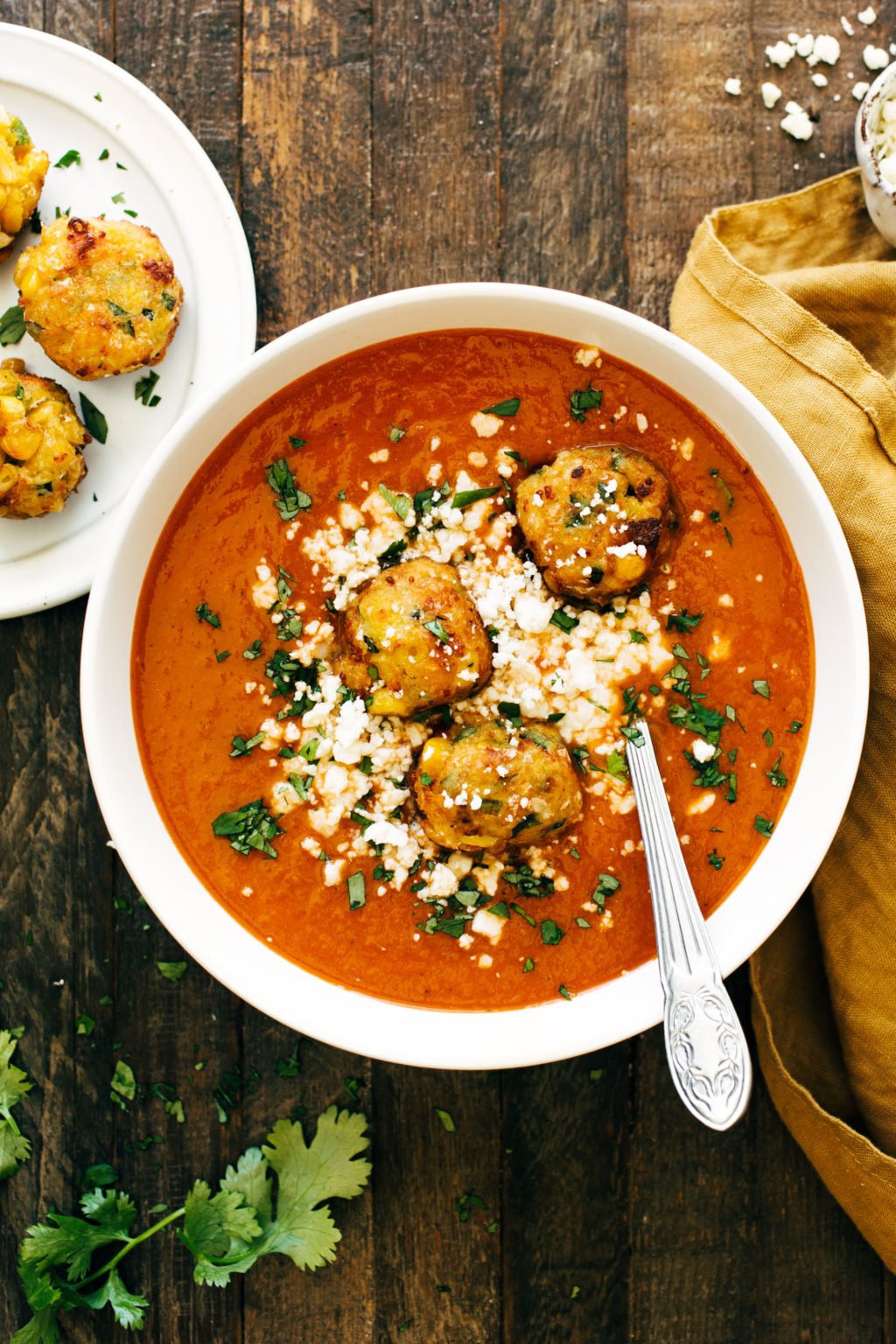 Sopa Tarasca (Pinto Bean Soup) with Jalapeño Corn Fritters Recipe ...