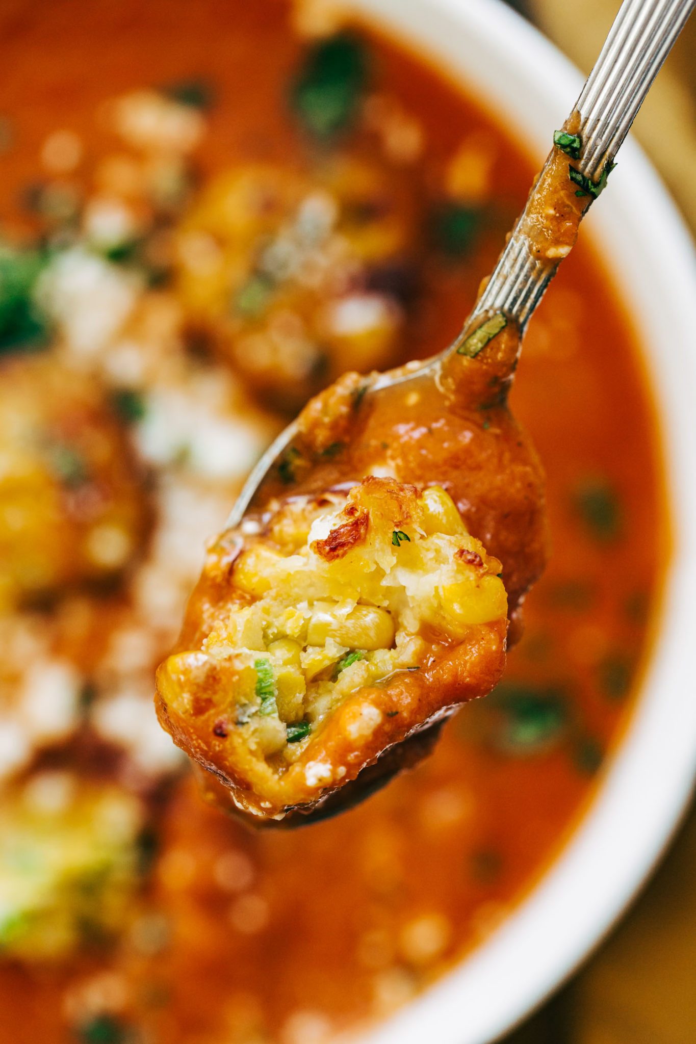 Sopa Tarasca (Pinto Bean Soup) with Jalapeño Corn Fritters Recipe