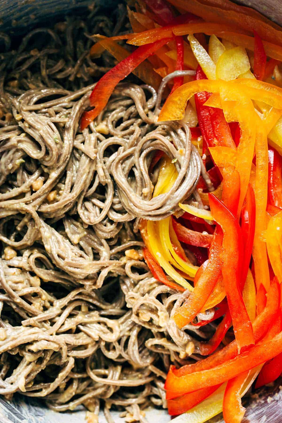 Soba Noodle Salad  Spicy Peanut Chicken Soba Salad Pinch of Yum