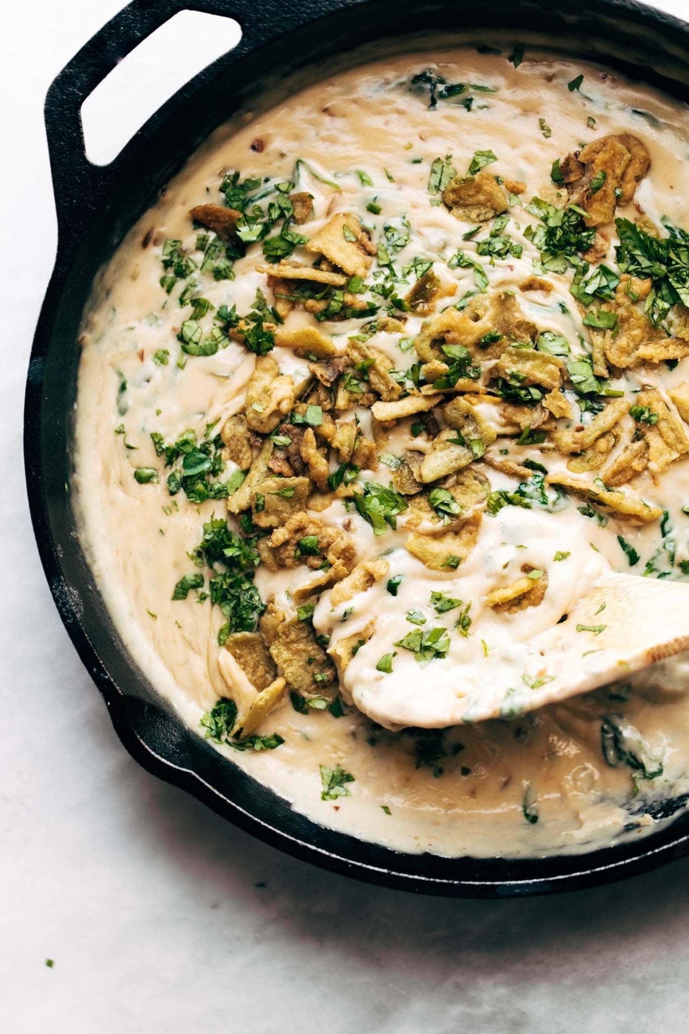 Spinach Queso with Crispy Jalapeños Recipe Pinch of Yum