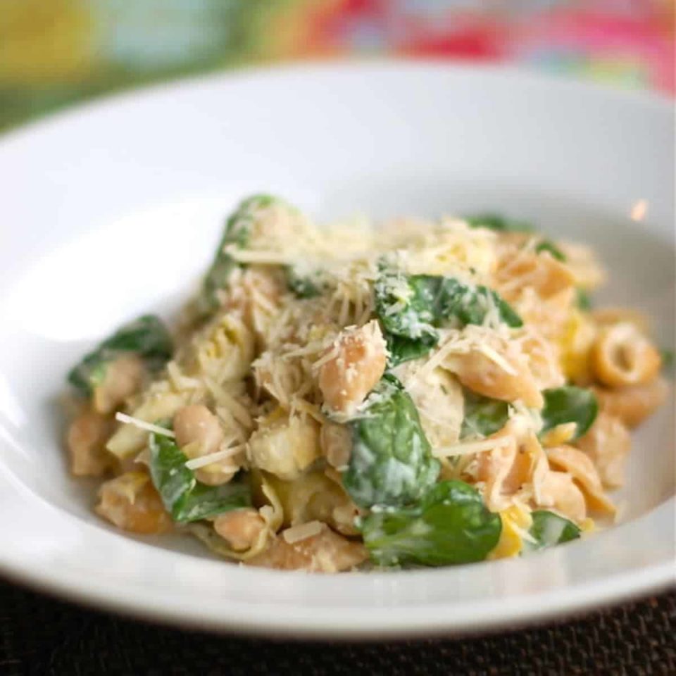 Spinach Artichoke Pasta Recipe Pinch of Yum