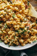 Creamy Garlic Sun-Dried Tomato Pasta Recipe - Pinch of Yum